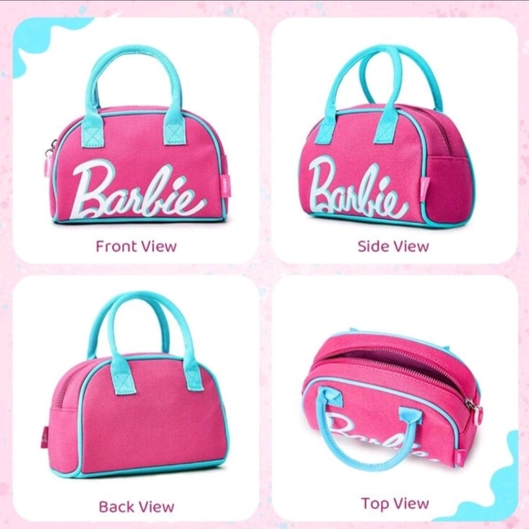 Barbie × Miniso Collection 65th Anniversary Series Pink Logo Handbag Purse - Picture 3 of 11